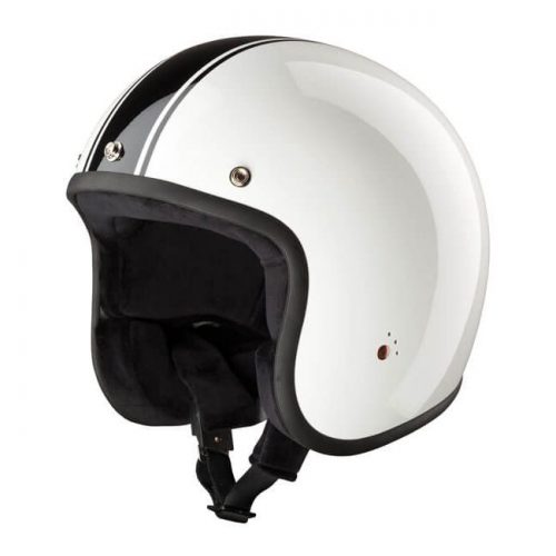 Casco jet Bandit Classic blanco/negro ECE