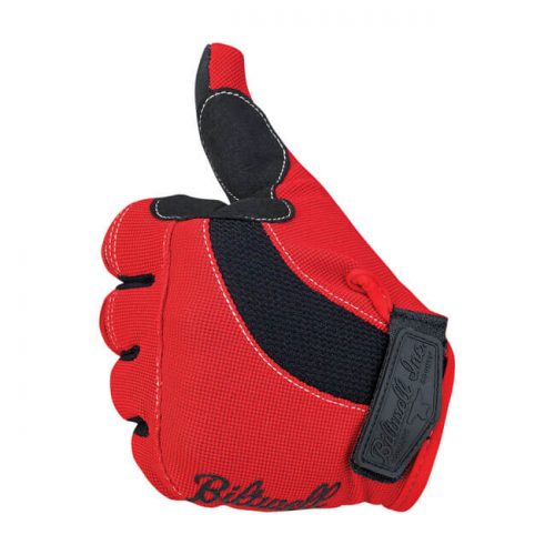 BILTWELL MOTO GLOVES RED-BLACK-WHITE 4