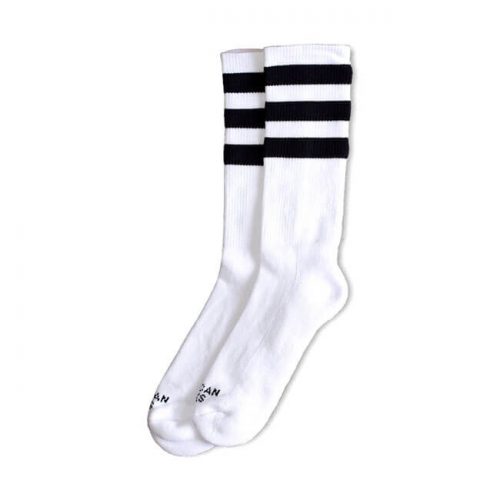 Calcetines American Socks blancos con triple ralla negra