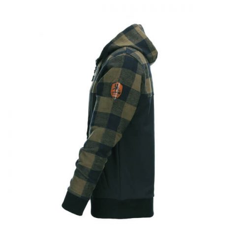 Chaqueta leñador verde y negra-3