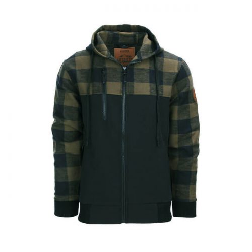 Chaqueta leñador verde y negra