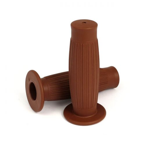 GRIPSTER, HANDLEBAR GRIP SET BROWN WITH BIG FLANGE 1 PULGADA 1