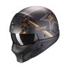 Casco integral Scorpion Exo-Combat Rockstar Gold ECE